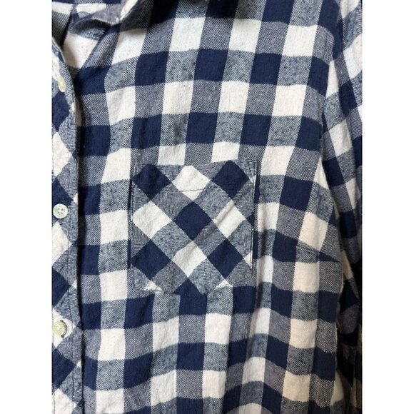 Le Tigre Blue & Pink Buffalo Plaid Cotton Women’s Flannel Size XL - Picture 4 of 10